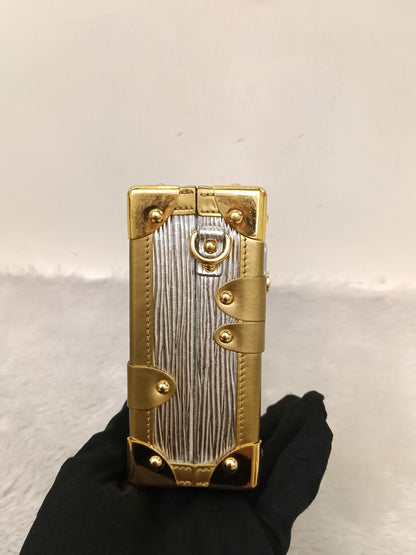 LV Petite Malle Epi Metallic Silver Gold 2017