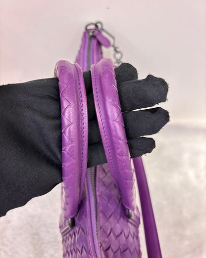 Bottega Veneta Convertible Intrecciato Medium 3 Ways Purple RHW