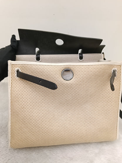 HB31 Toile Beige Flap Black PHW #D square