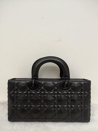 Dior Lady D'Joy Medium Cannage Diamond All Black 2022