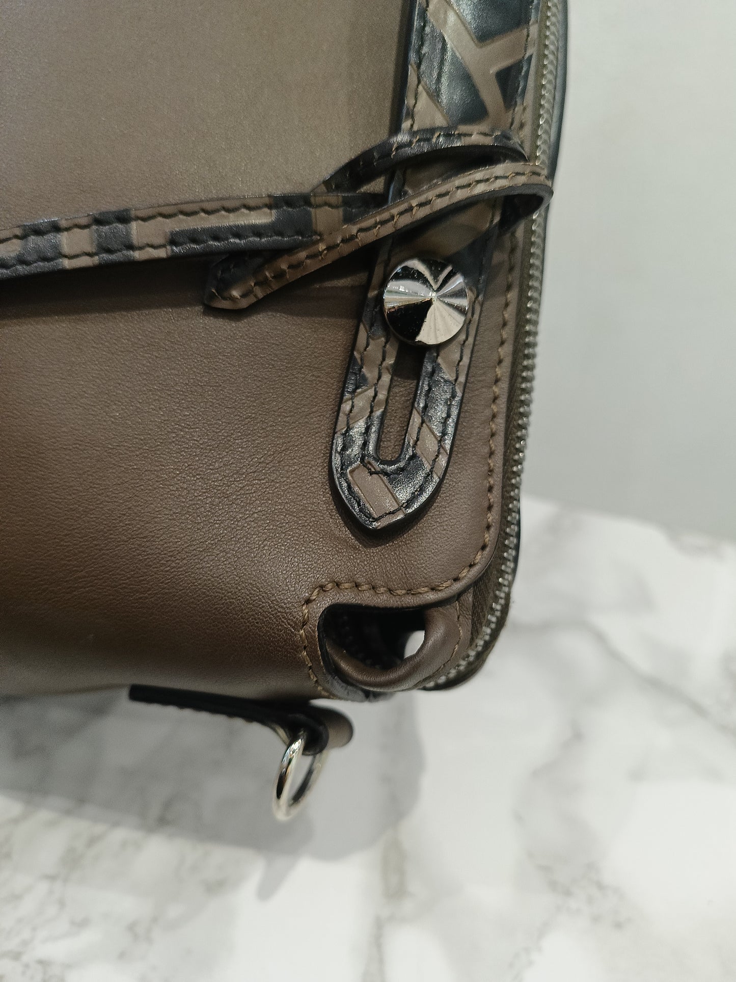 Fendi BTW Medium FF Handle Maya Brown SHW 2018