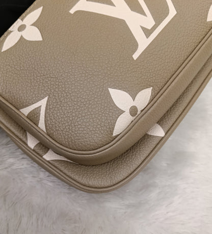LV Multi Pochette Accessories Monogram Empreinte Light Khaki Cream (CHIP)