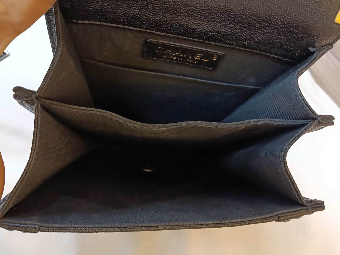 Chanel Boy Vertical Caviar Black GHW #26