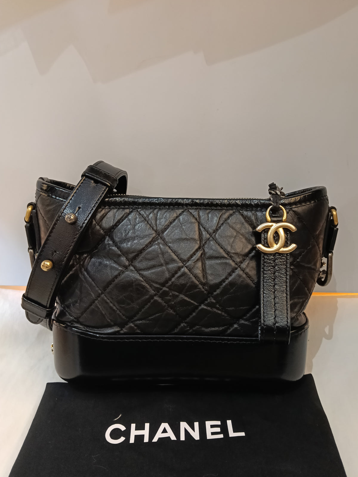 Chanel Gabrielle Small Calfskin Black (CHIP)
