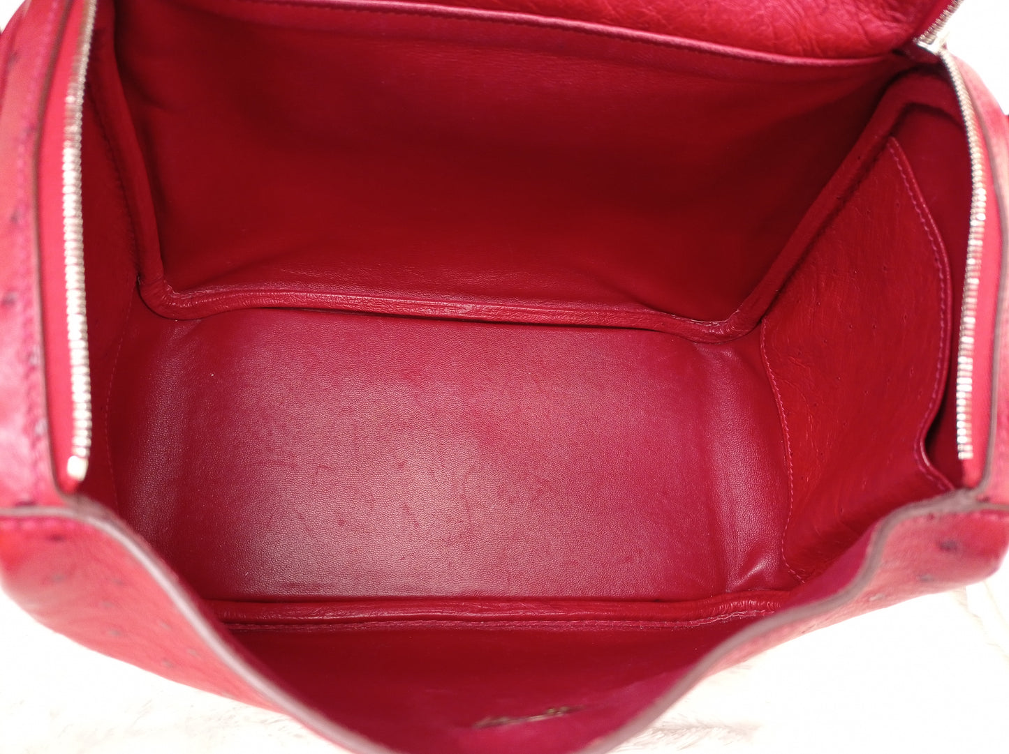 Lindy 26 Ostrich Rouge De Coeur PHW #X