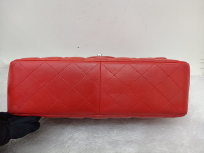 Chanel Jumbo Lamb Red SHW DF #15