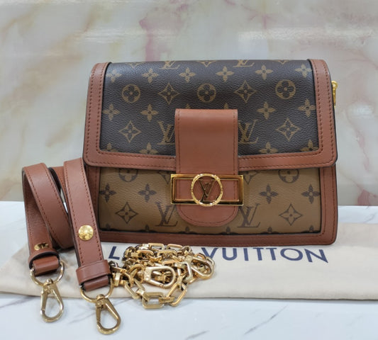 LV Dauphine MM Monogram Reverse 2020 Size 25x17x10,5cm