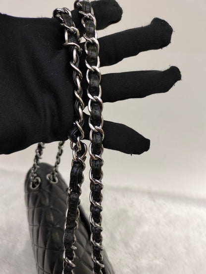 Chanel Medium Patent Black Green SHW DF #15