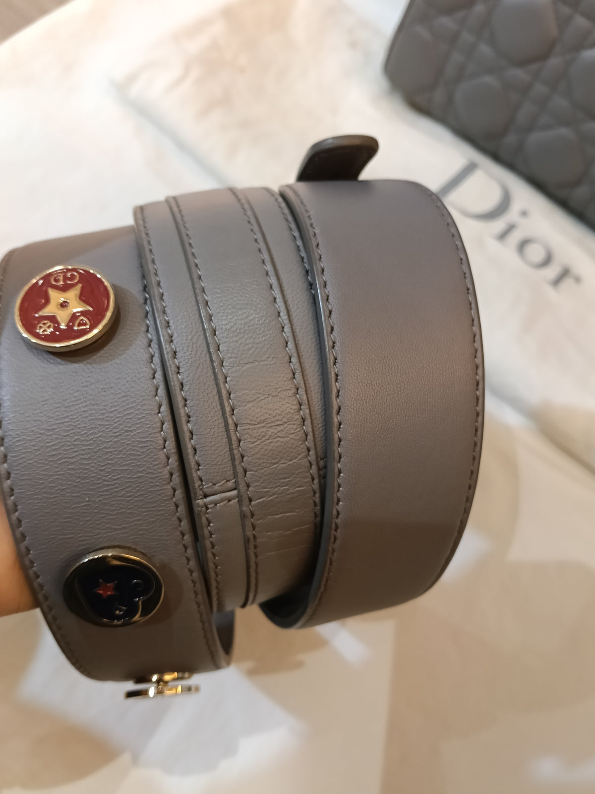 Lady Dior Small Lamb Grey GHW 2019