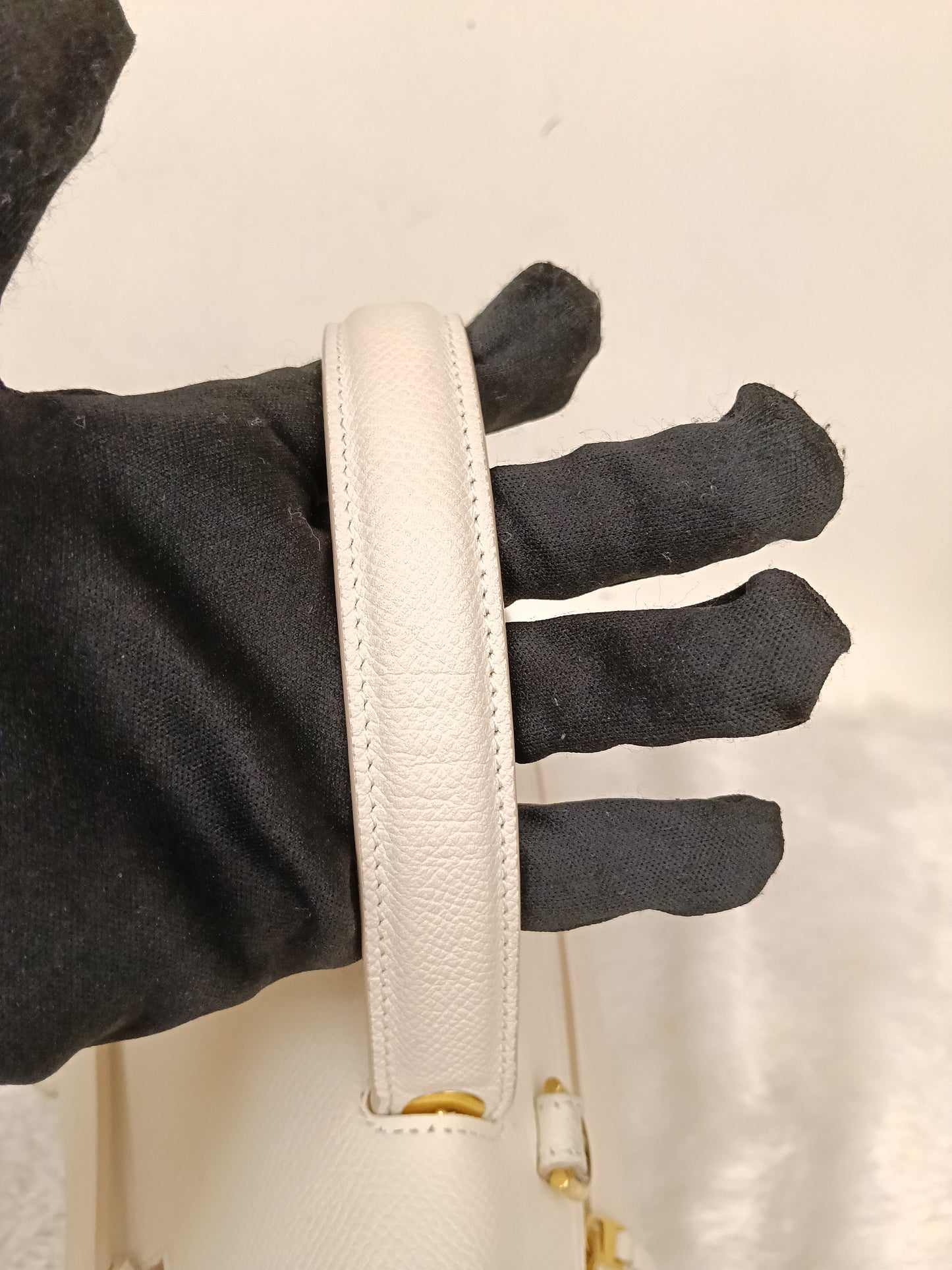Celine Micro Belt Grained White GHW 2017