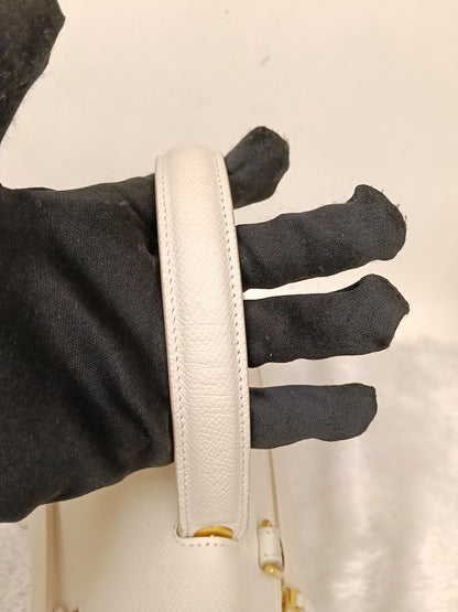 Celine Micro Belt Grained White GHW 2017