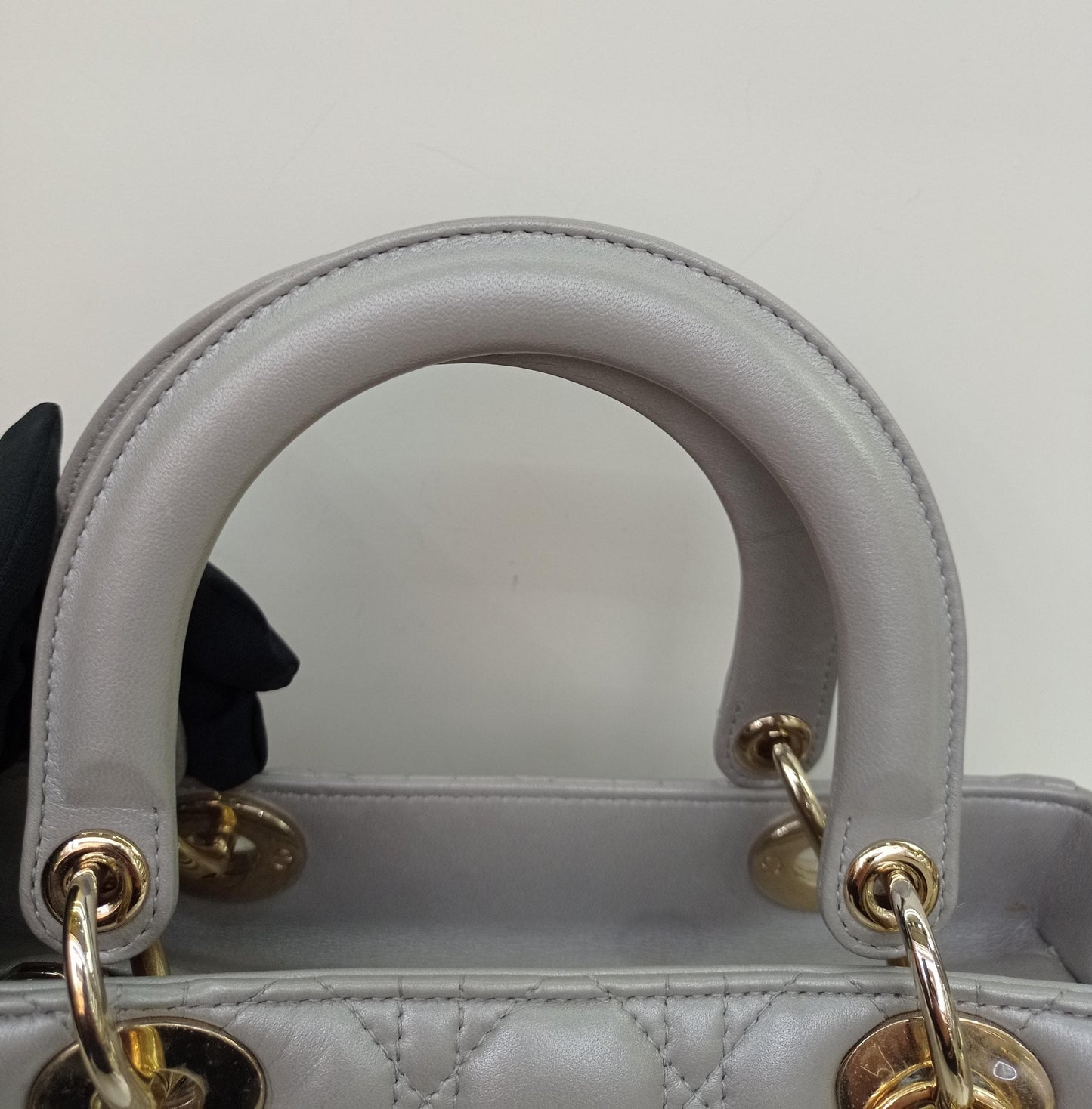Lady Dior Medium Lamb Grey GHW