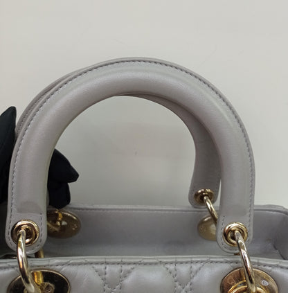 Lady Dior Medium Lamb Grey GHW