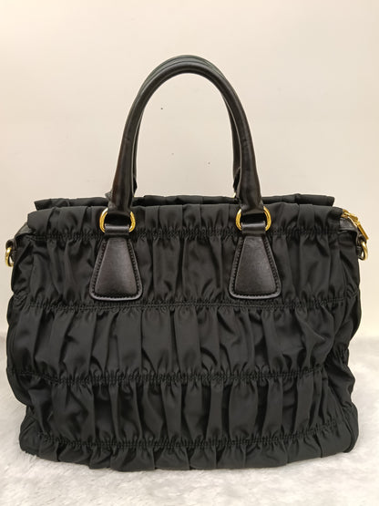 Prada Tessuto Gauffre Nylon Nero GHW