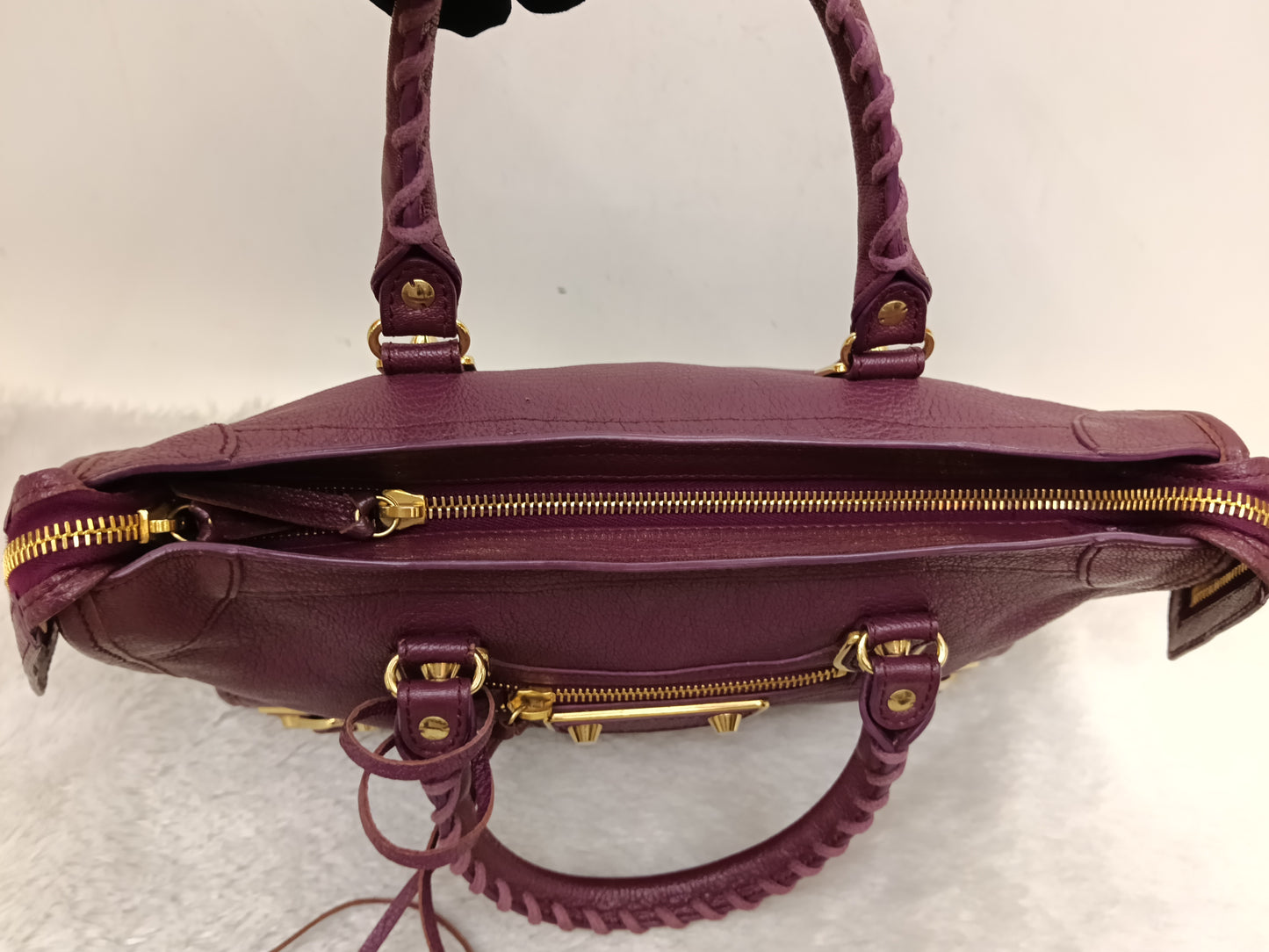 Balenciaga Small City Edge Prune GHW 2017