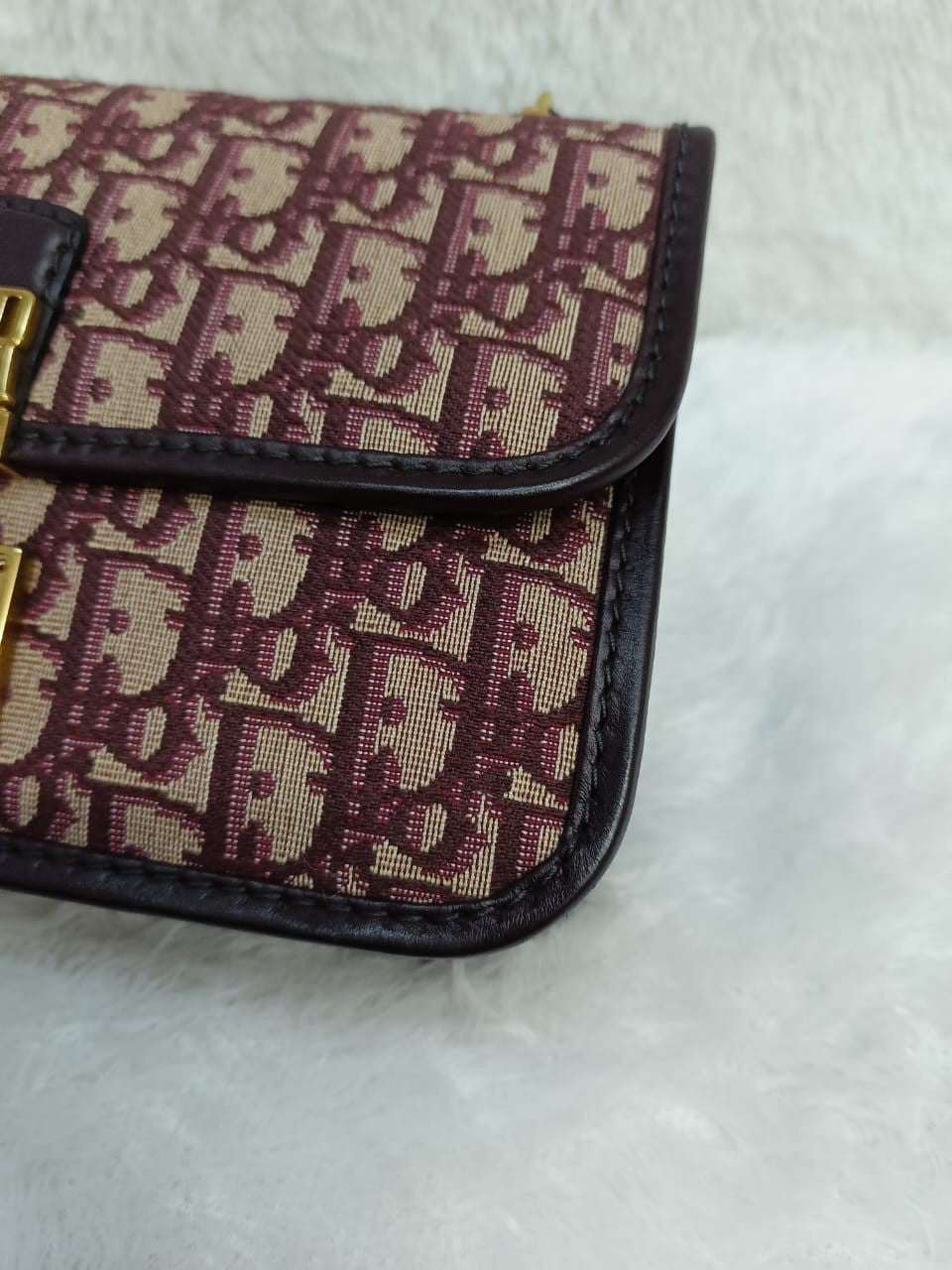 Dior Addict Flap Oblique Maroon GHW 2018