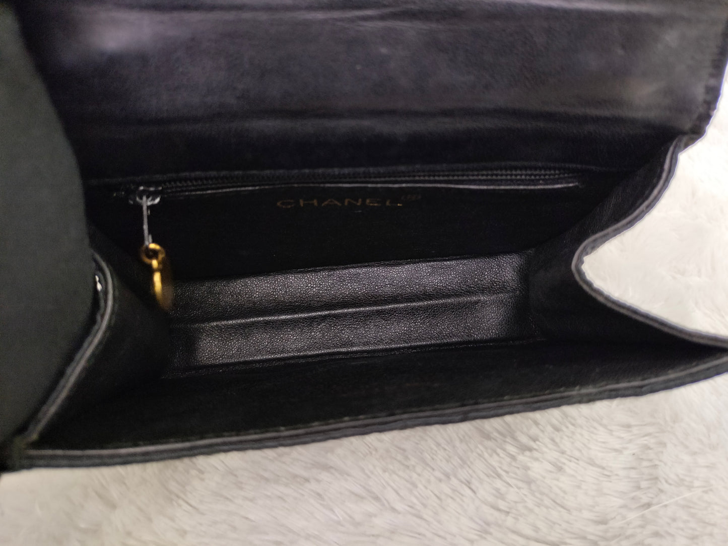 Chanel Mini Denim Flower Black Vintage GHW #1