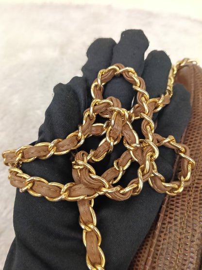 Chanel Camera Tassel Lizard Brown GHW #0