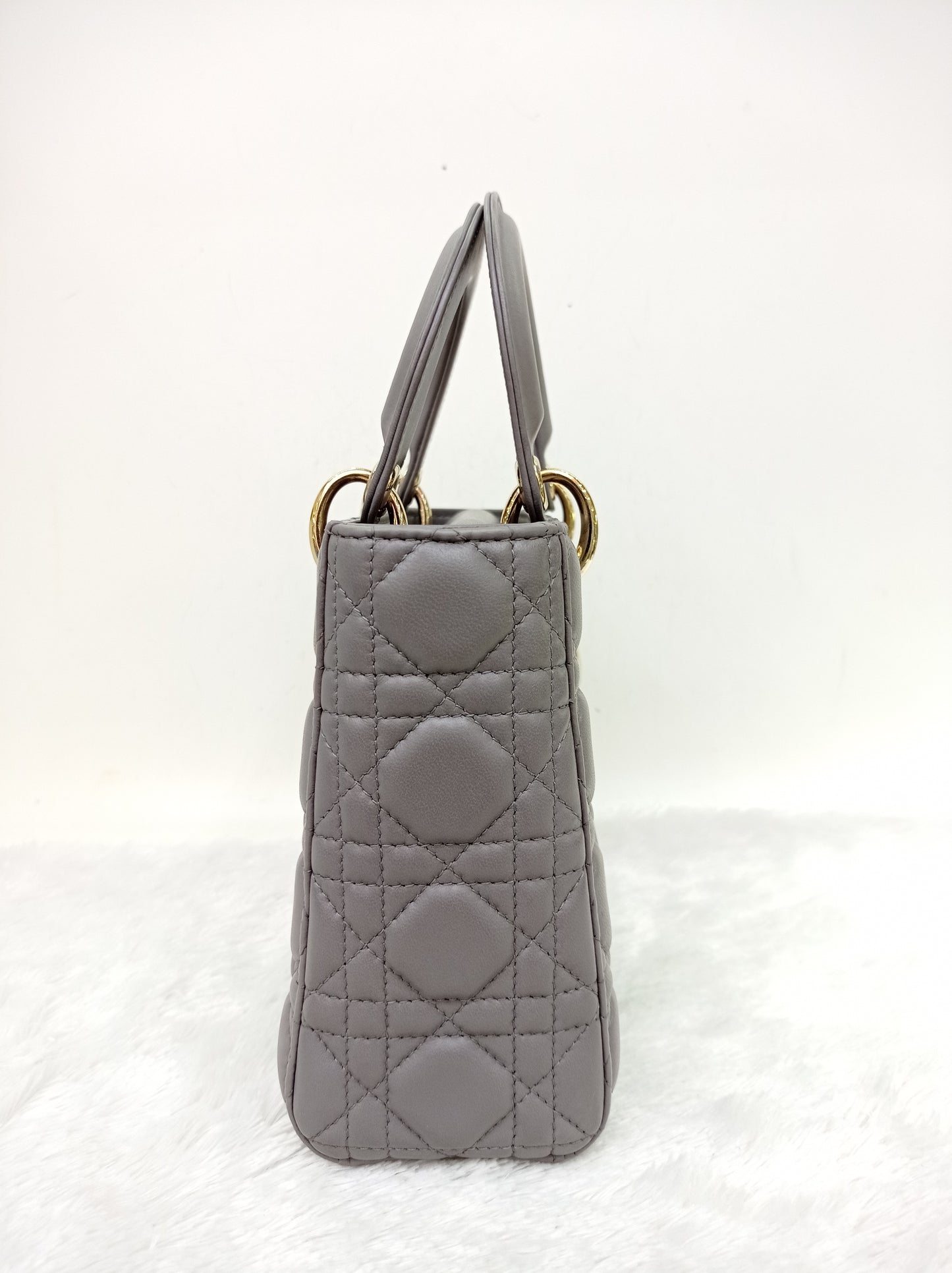 Lady Dior Small Lamb Grey GHW 2019