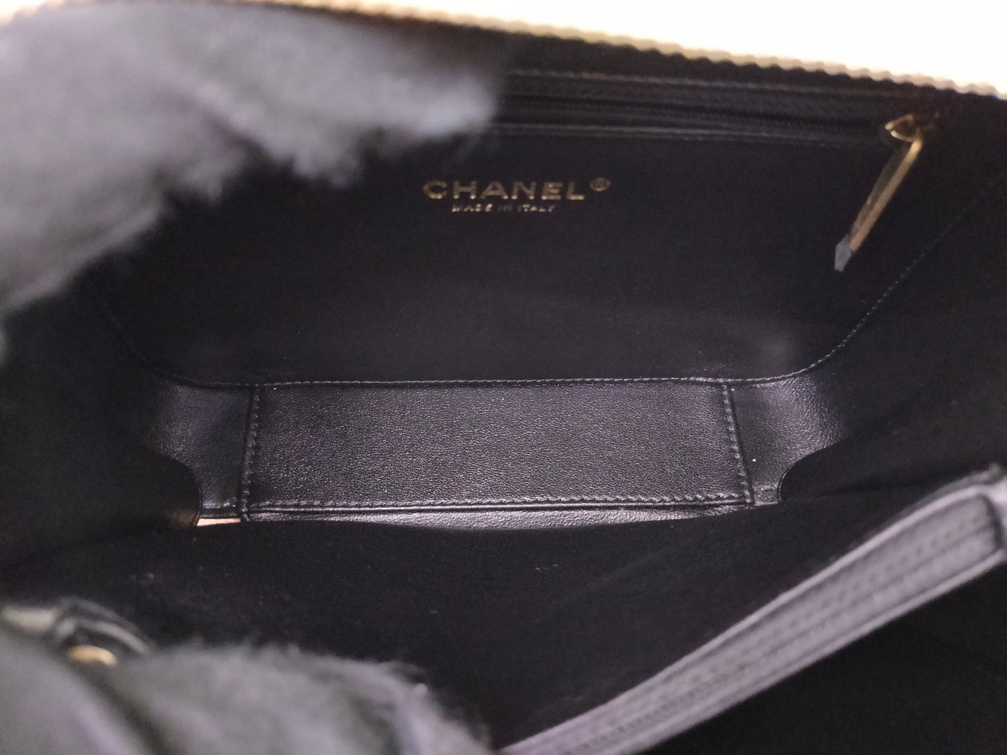 Chanel Filigree Vanity Case Medium Caviar Beige Black GHW #26