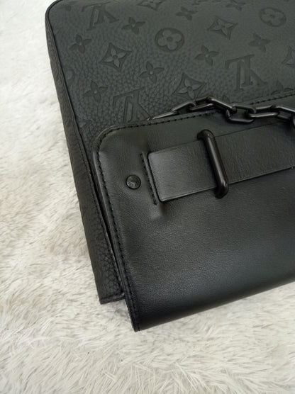 LV Pochette Virgil Abloh Steamer Monogram Eclipse (CHIP)