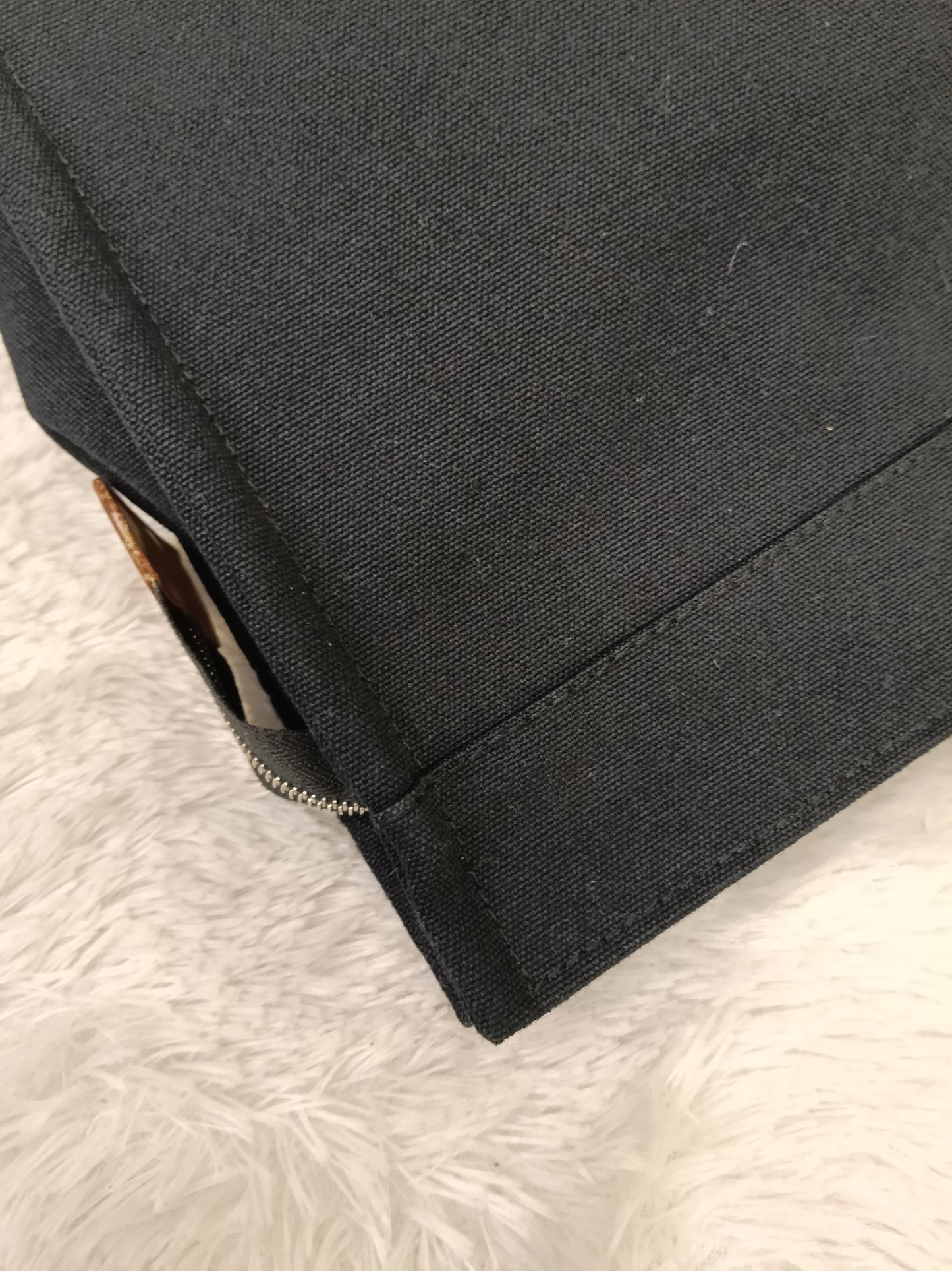 Hermes Fourre Tout Clutch Canvas Black Gray