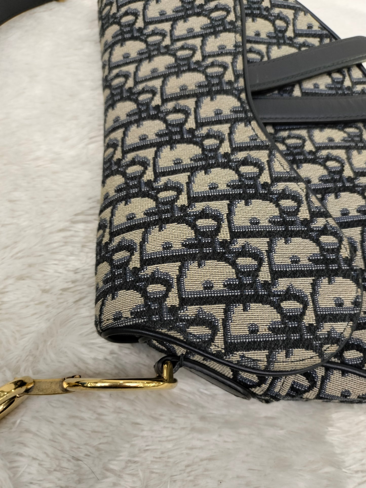 Dior Saddle Medium Oblique Navy GHW 2018