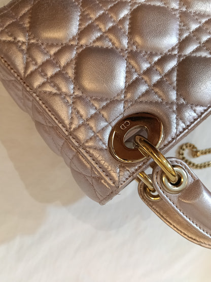 Lady Dior Mini Iridescent Lotus GHW 2017
