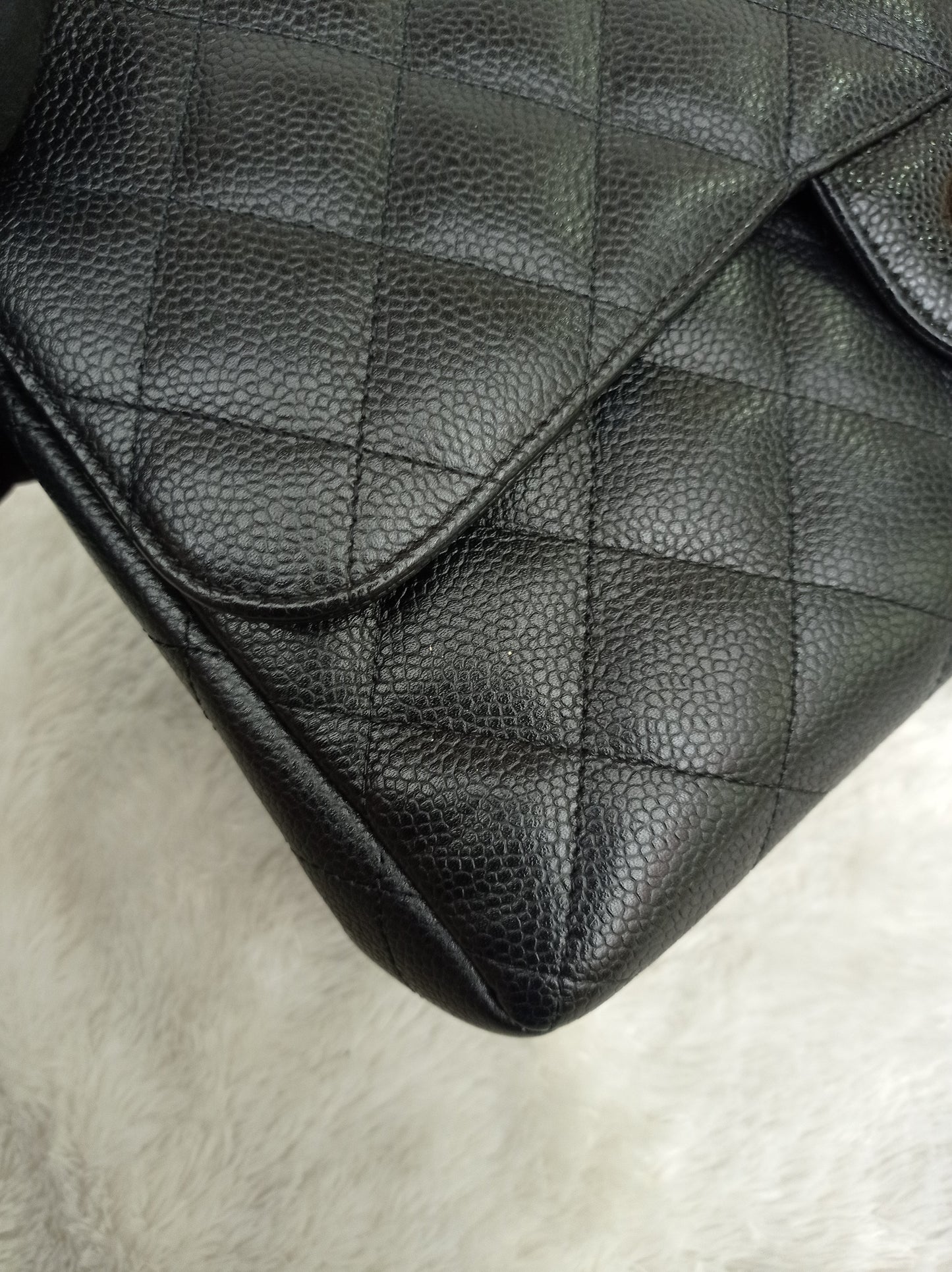 Chanel Jumbo Caviar Black GHW DF #17