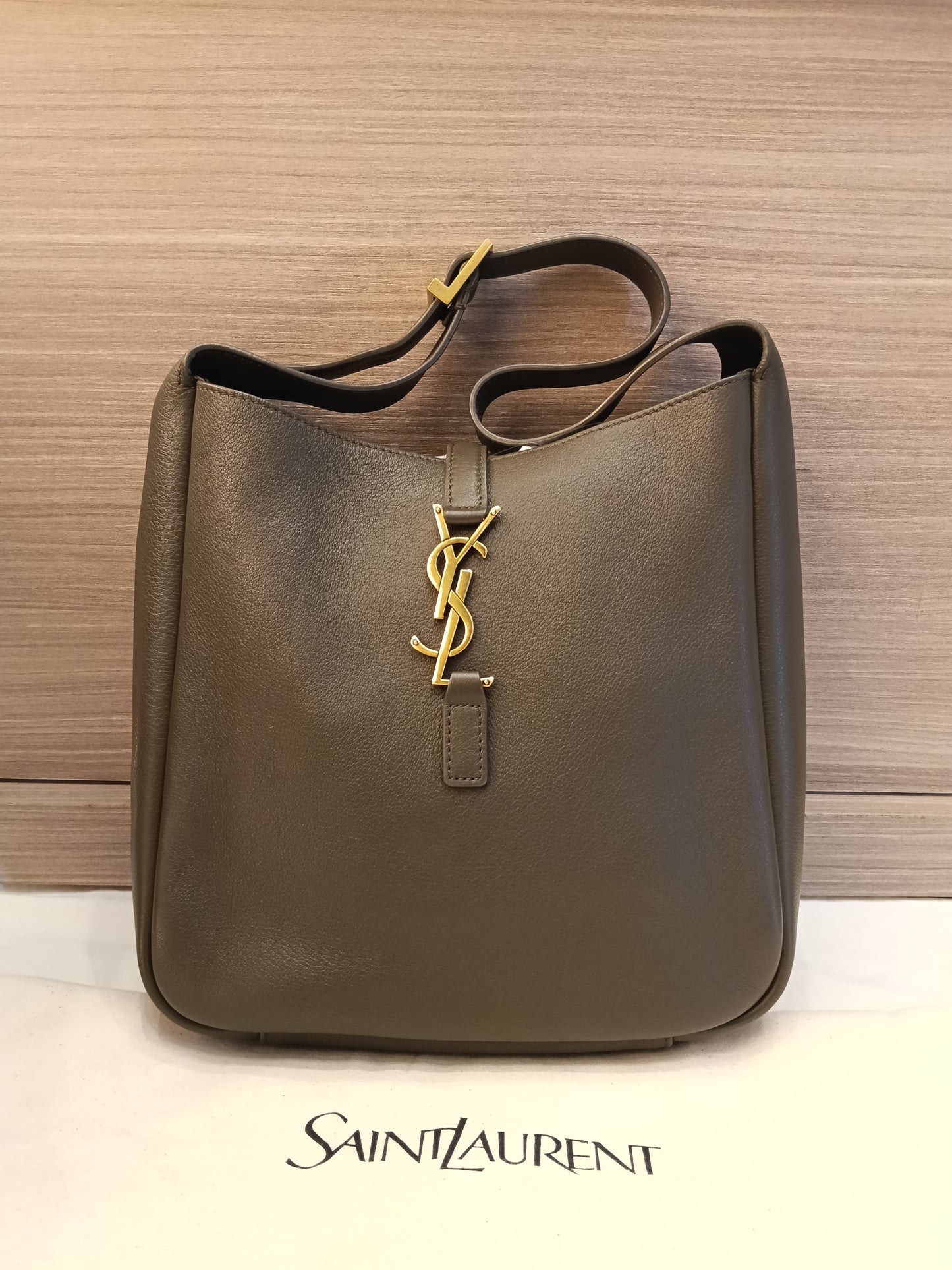 YsL Le 5 A 7 Supple Small Grained Green GHW 2025
