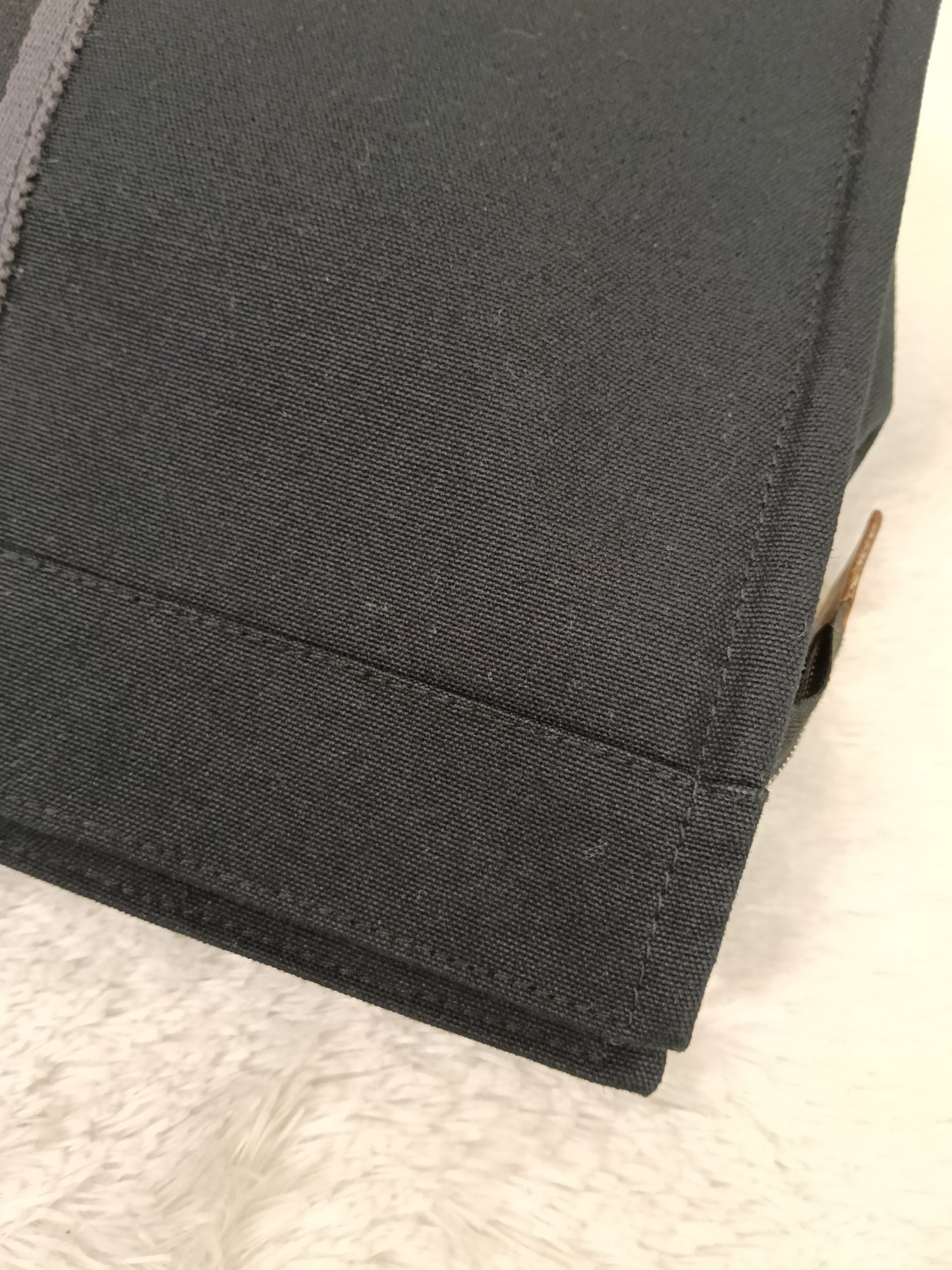 Hermes Fourre Tout Clutch Canvas Black Gray