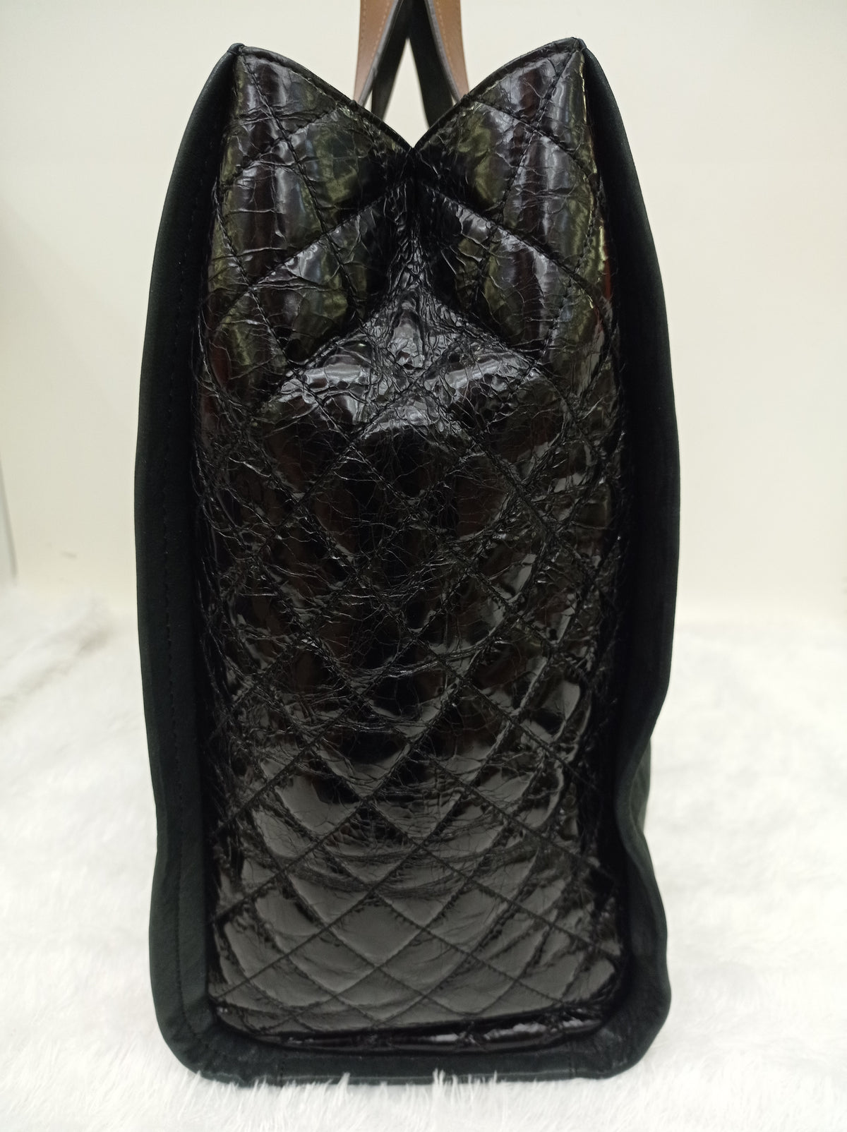 Chanel In The Mix Timeless Shopping Tote Iridescent Calfskin Black RHW #14