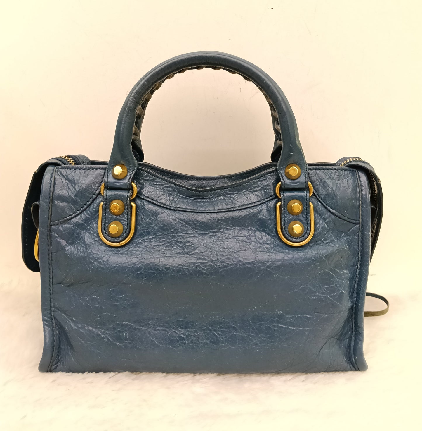 Balenciaga Mini City Edge Blue GHW 2017