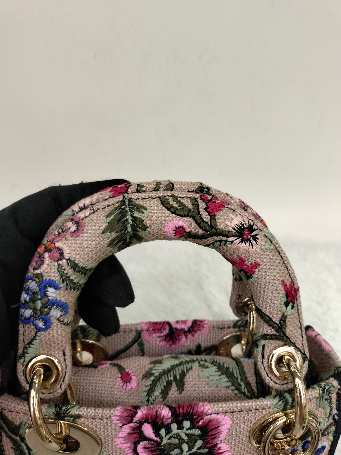 Lady Dior Mini D Lite Embroidered Canvas Mille Fleurs GHW 2023