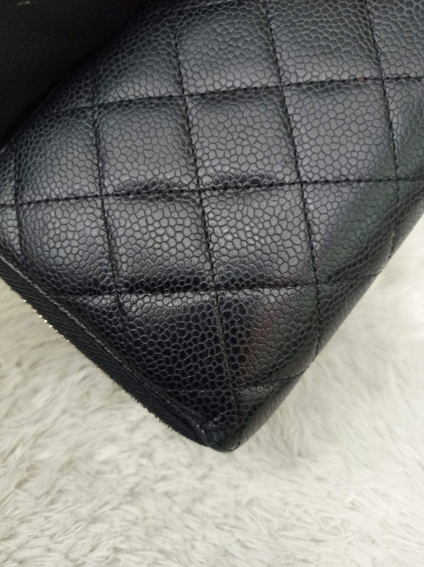 Chanel Zip Around Wallet Caviar Black GHW #17
