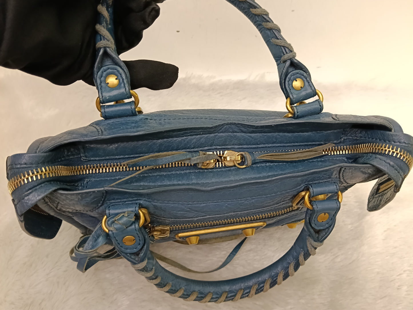 Balenciaga Mini City Edge Blue GHW 2017