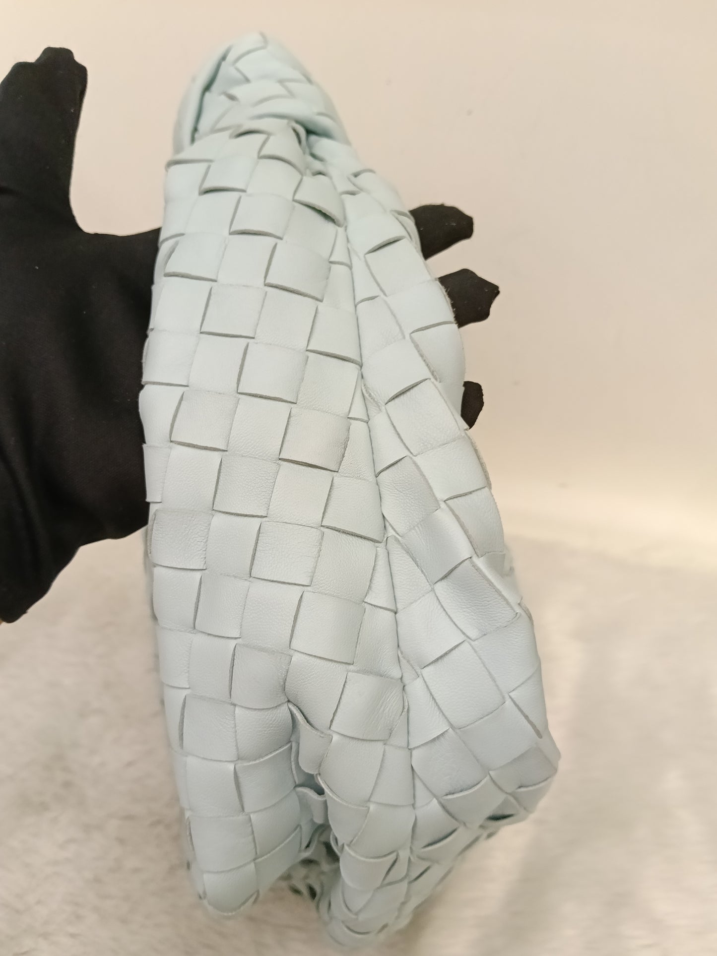 Bottega Veneta Teen Jodie Light Blue GHW