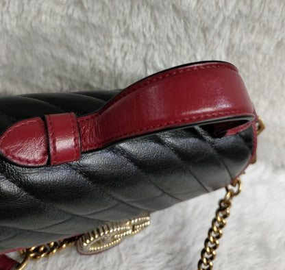 Gucci Top Handle Mini Marmont Black Red GHW 2019