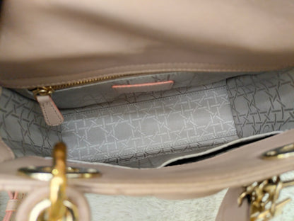 Lady Dior Small Lamb Taupe GHW 2018