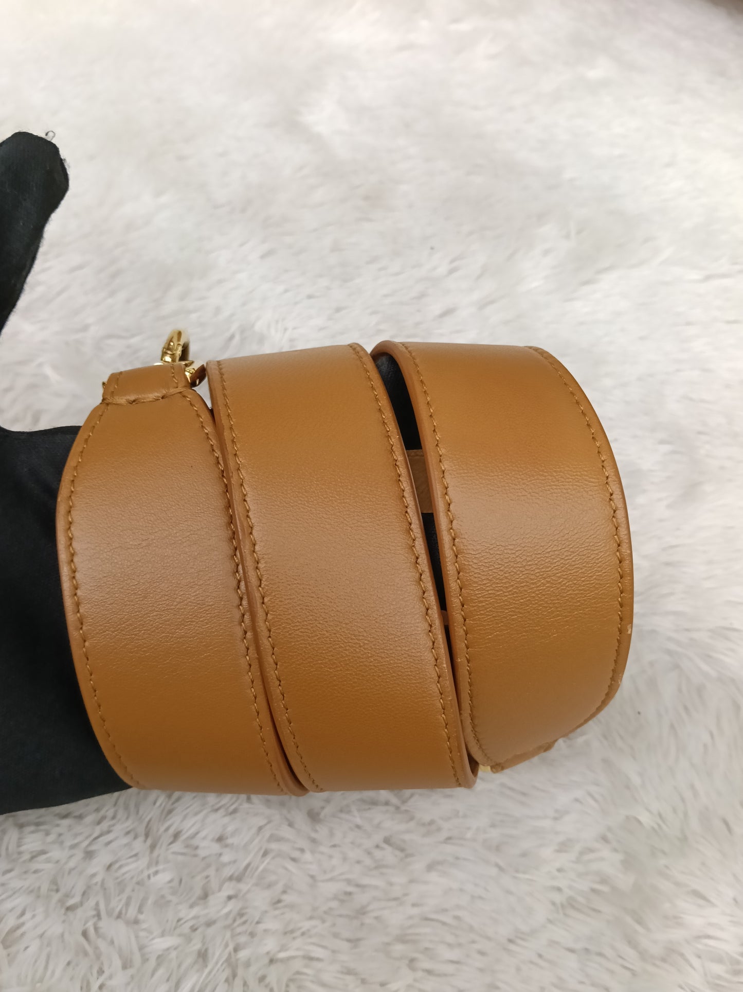 Fendi First Caramello Medium Calfskin Brown Beige GHW