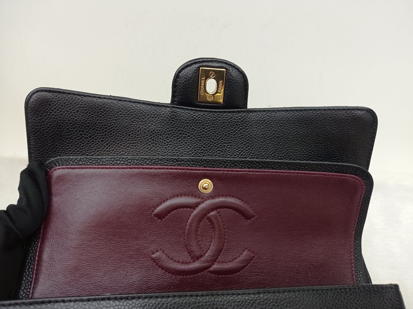 Chanel Medium Caviar Black GHW DF #21