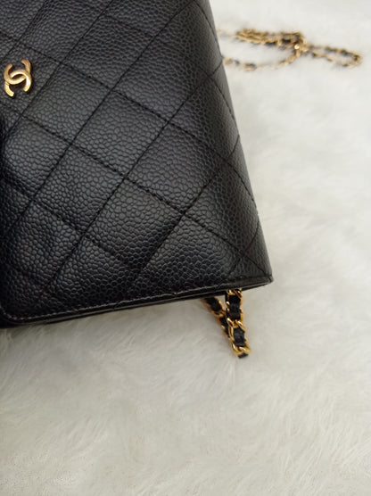 Chanel WOC Caviar Black GHW #27