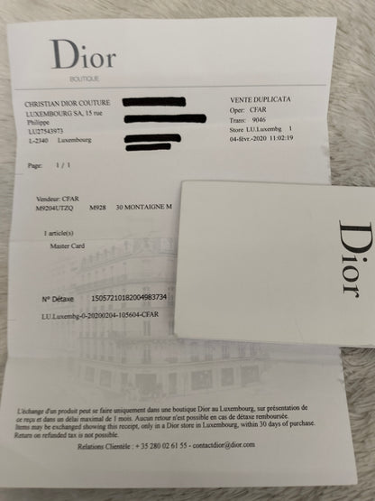 Dior Montaigne Box Oblique Navy GHW 2020