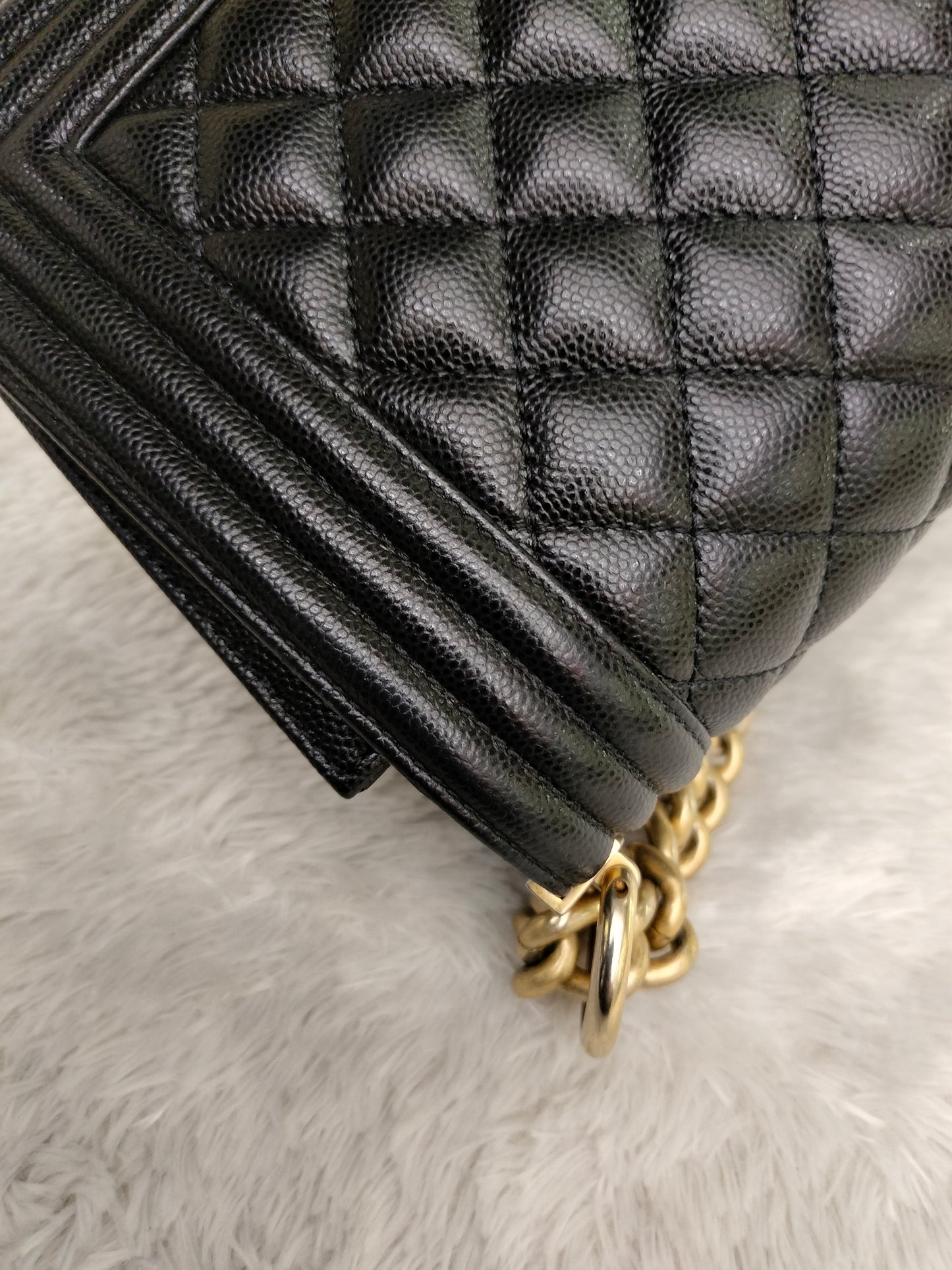 Chanel Boy 25 Caviar Black GHW #27