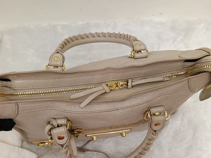 Balenciaga Small City Edge Beige GHW 2016