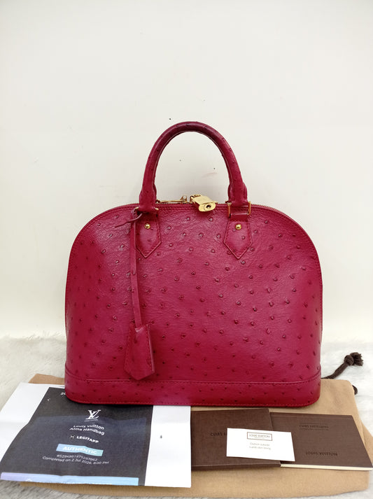 LV Alma PM Ostrich Prune 2013