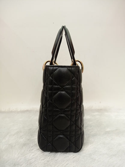 Lady Dior Small Lamb Black GHW 2018