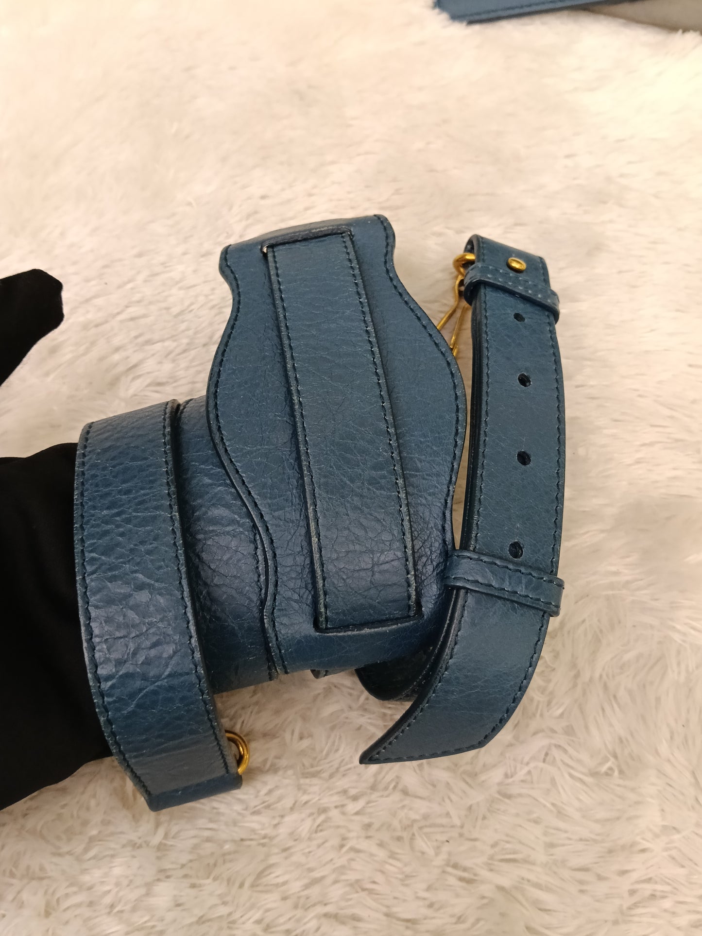Balenciaga Mini City Edge Blue GHW 2017