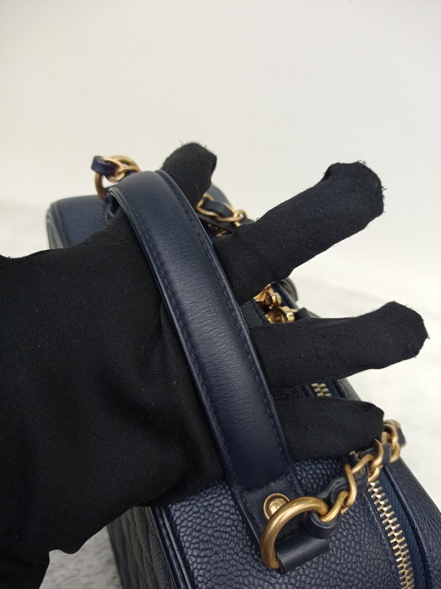 Chanel Filigree Vanity Case Large Caviar Navy GHW #27