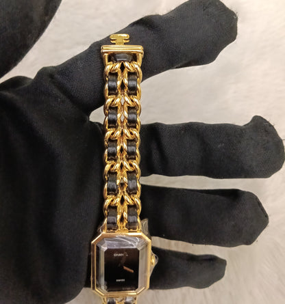 Chanel Premiere Watch Black GHW size M